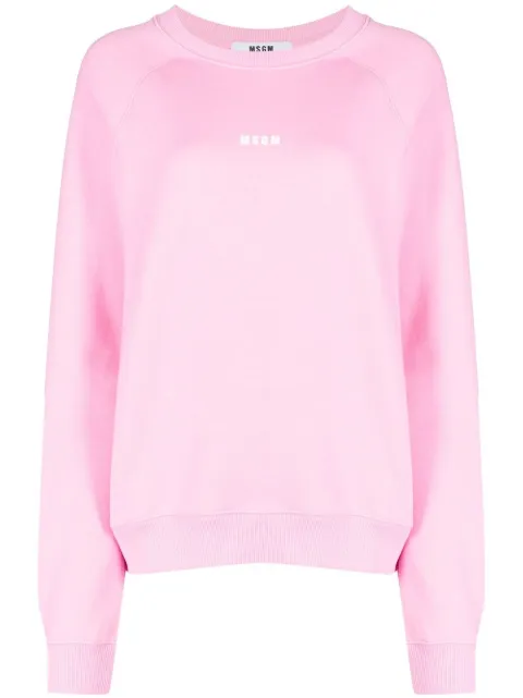 MSGM logo-print crew neck sweatshirt