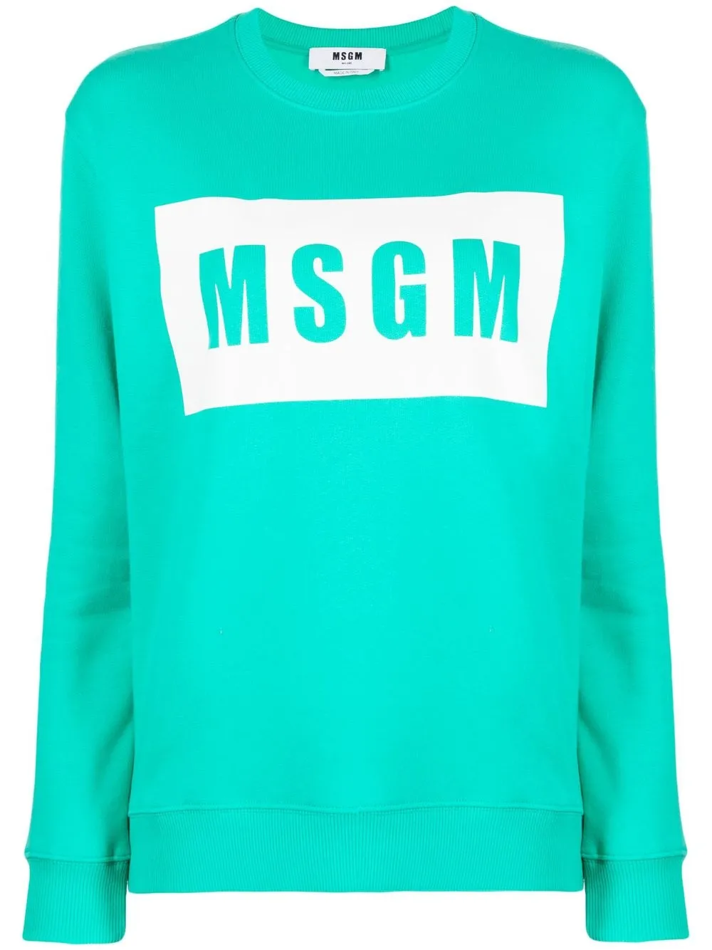 

MSGM sudadera con logo estampado - Verde