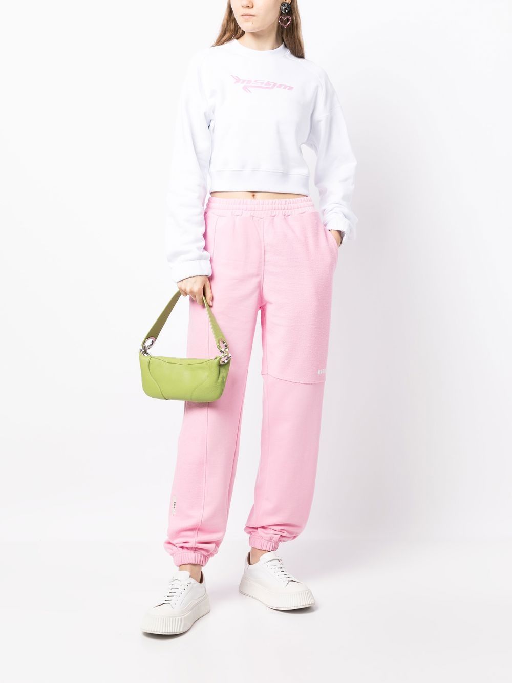 MSGM Trainingsbroek met logoprint - Roze