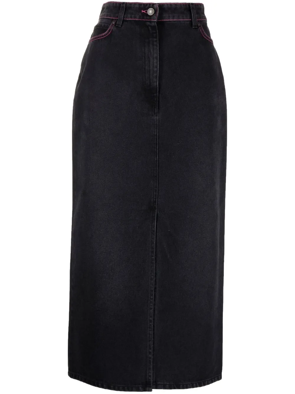 

MSGM denim pencil skirt - Black