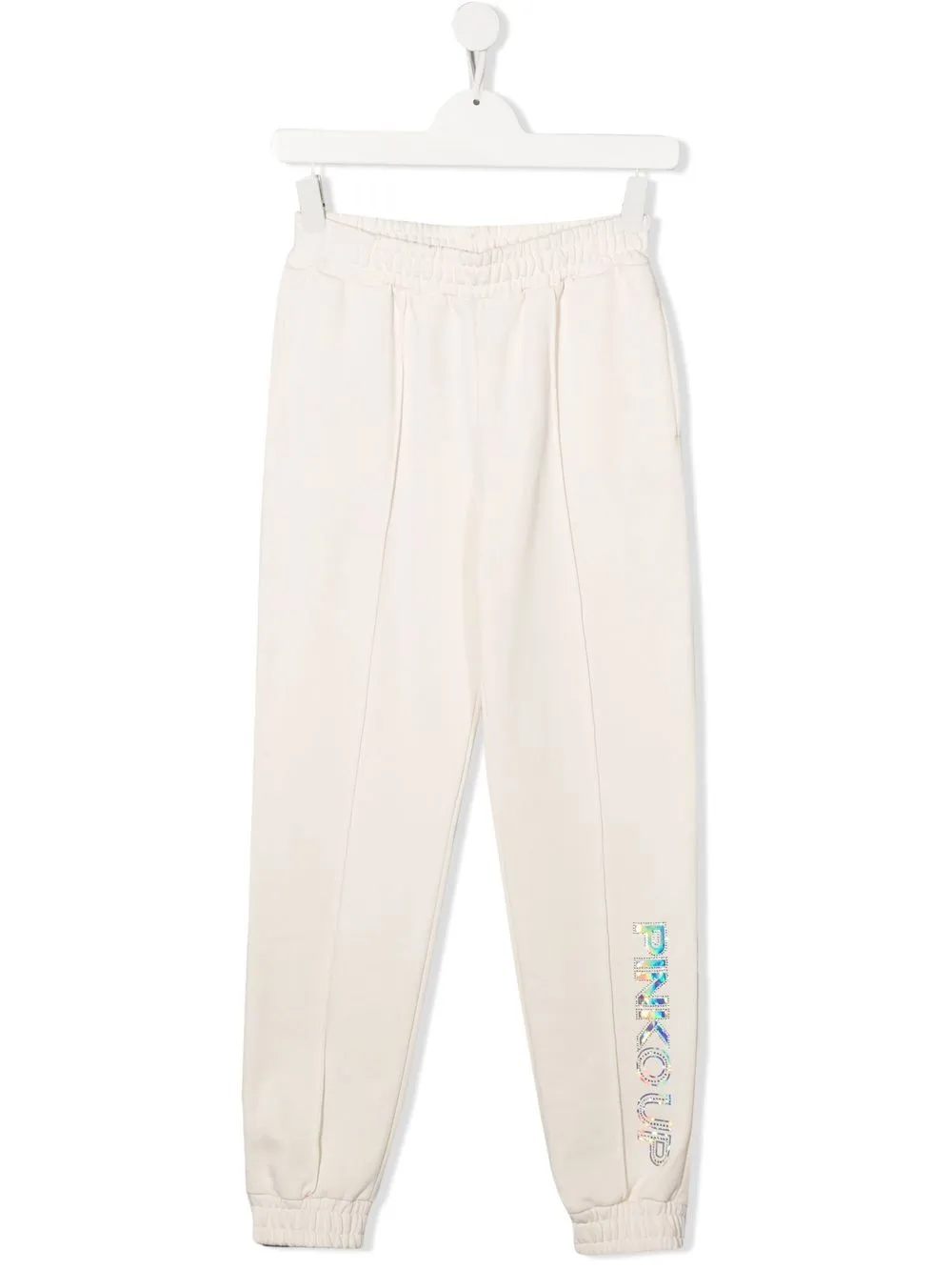 

Pinko Kids pants con logo estampado - Blanco