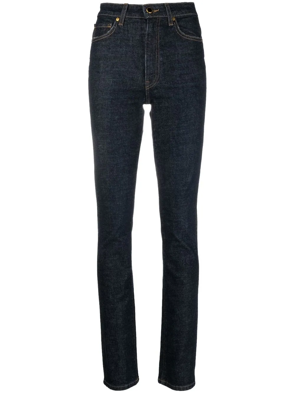 

KHAITE skinny jeans con tiro alto - Azul