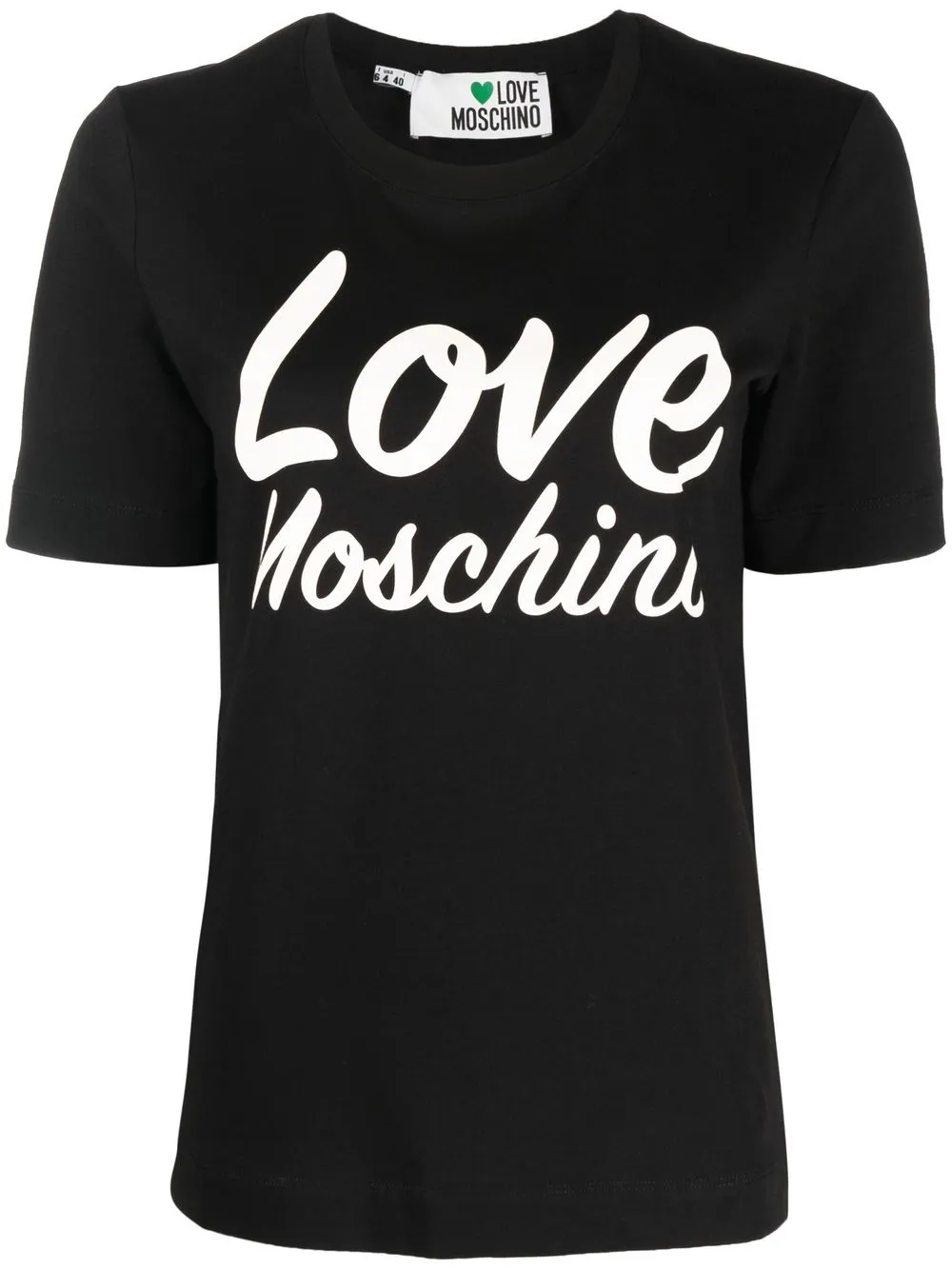 

Love Moschino playera manga corta con logo estampado - Negro