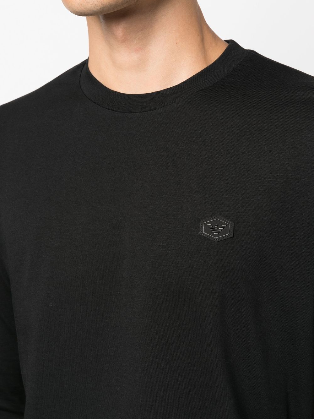 Emporio Armani logo-patch long-sleeve T-shirt Men