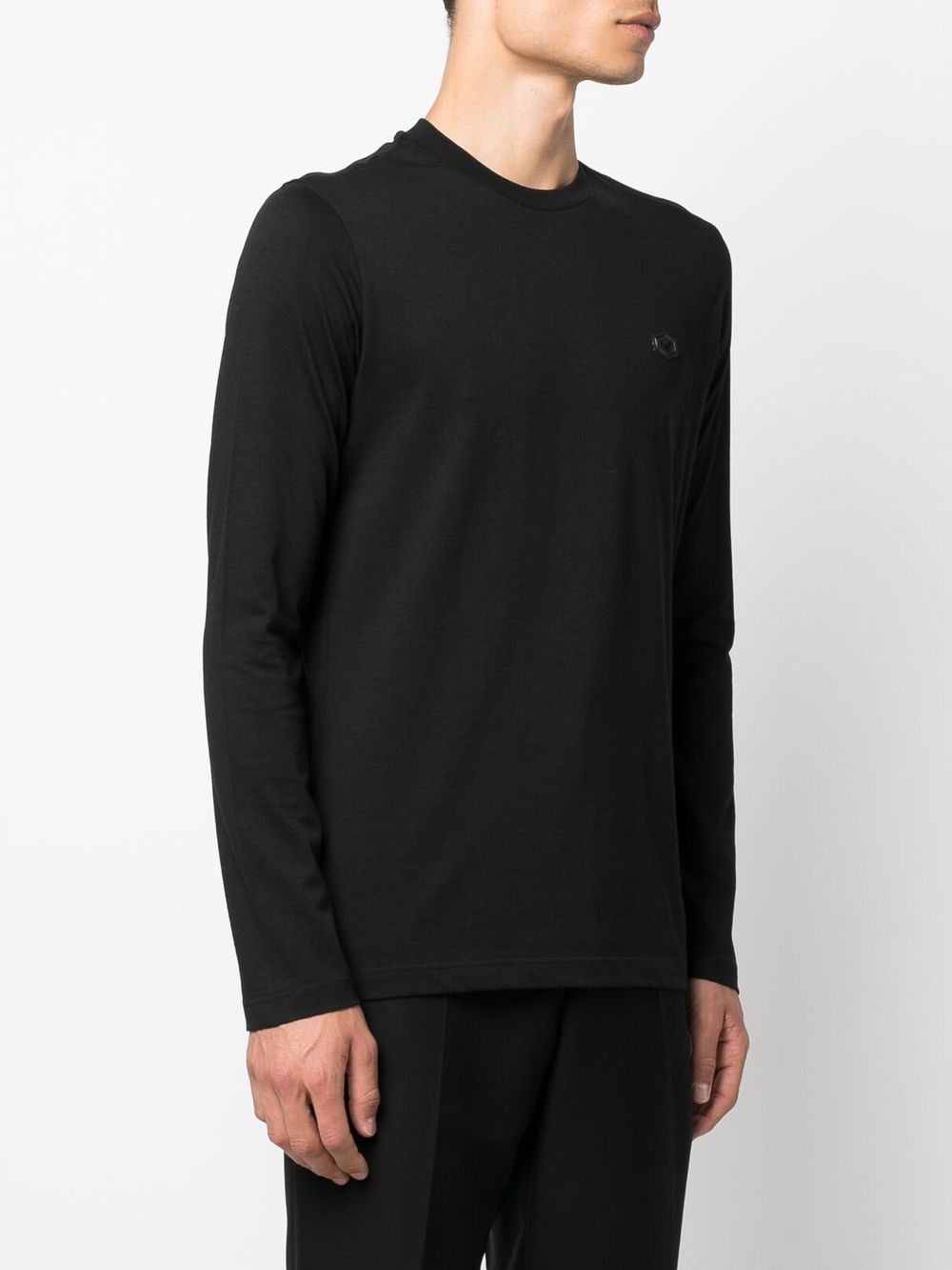 Emporio Armani logo-patch long-sleeve T-shirt Men