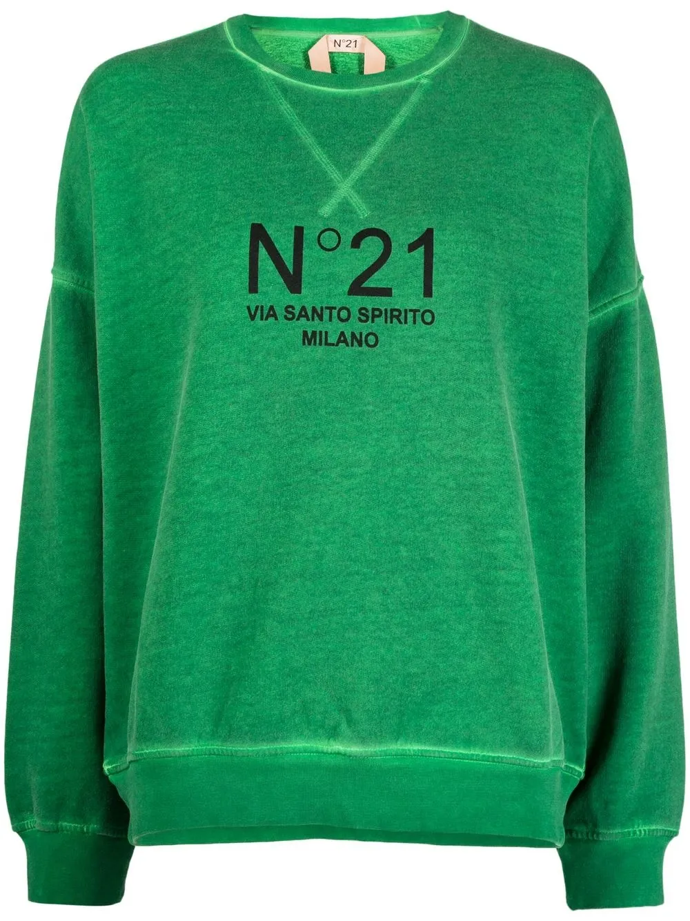 

Nº21 logo-print detail sweatshirt - Green