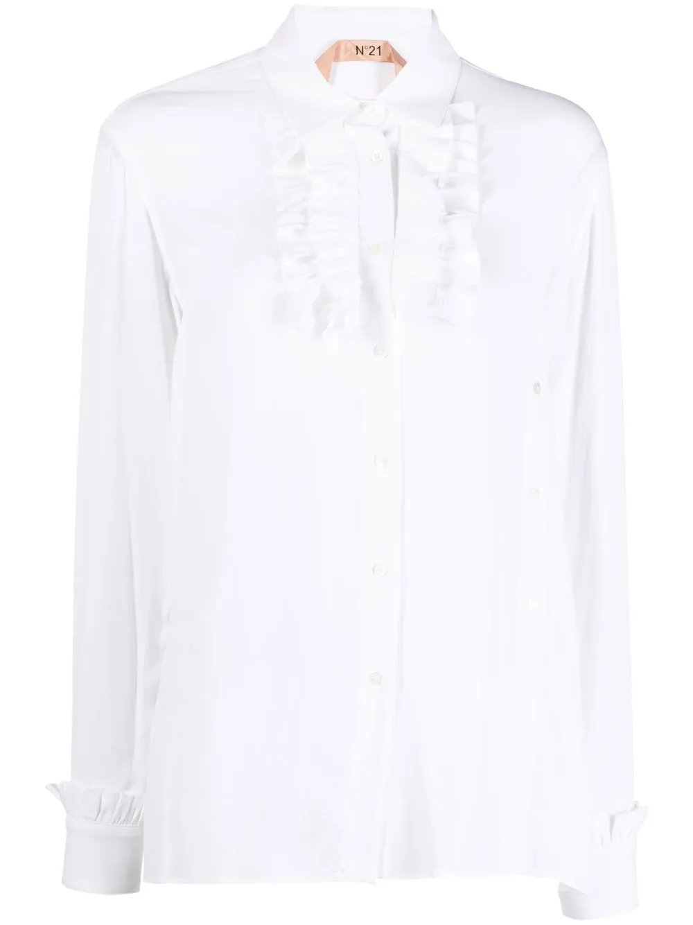 

Nº21 camisa con detalle de volantes - Blanco