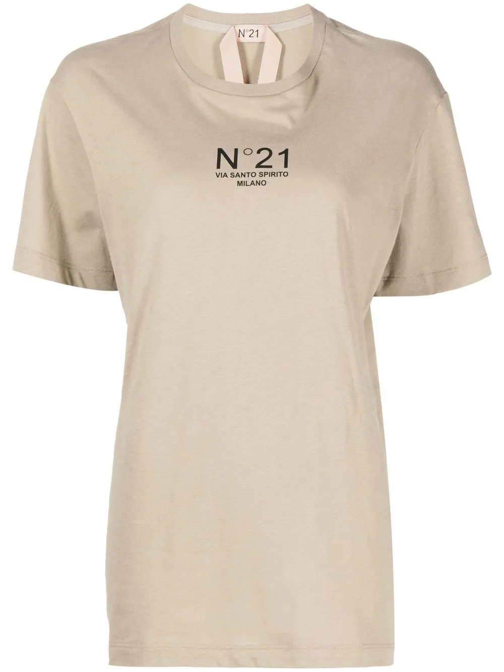 

Nº21 playera con logo estampado - Marrón