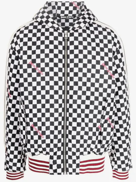 Palm Angels zip-up hooded jacket