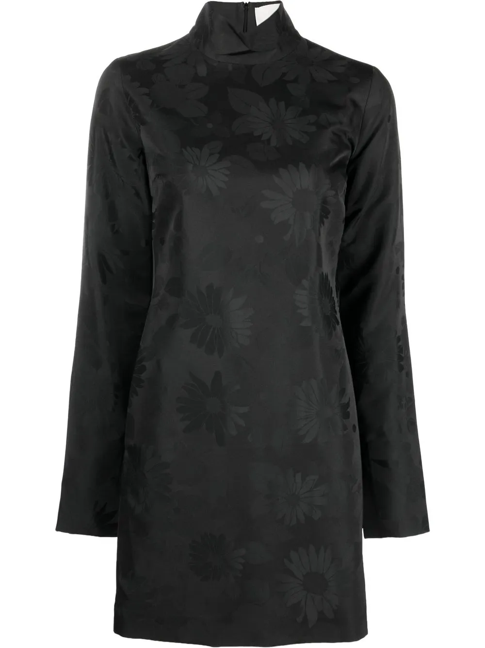 

Róhe floral-printed satin dress - Black