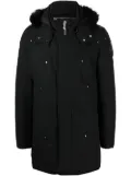 Moose Knuckles shearling collar parka coat - Black
