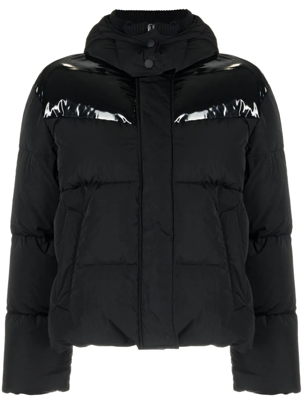 

MSGM padded contrast-panel jacket - Black