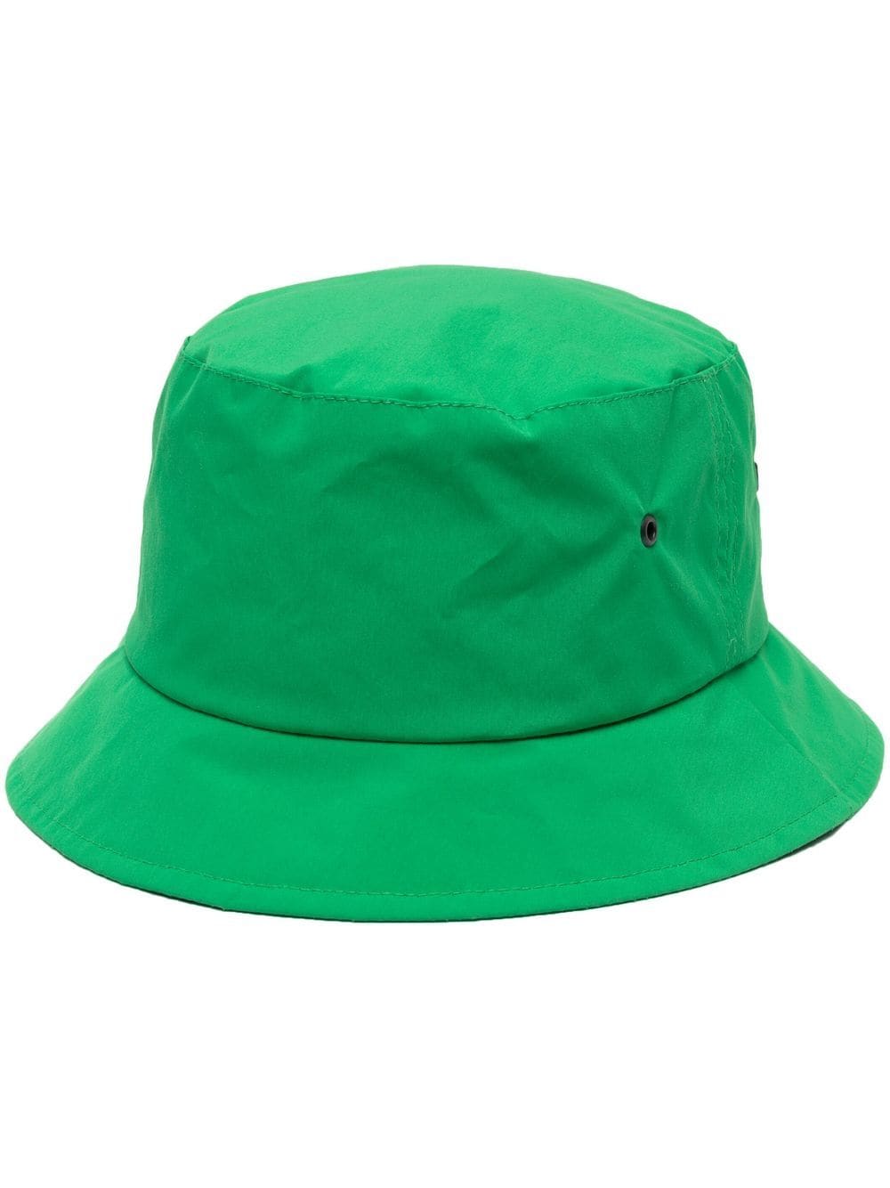 Mackintosh Logo-patch Bucket Hat In Green