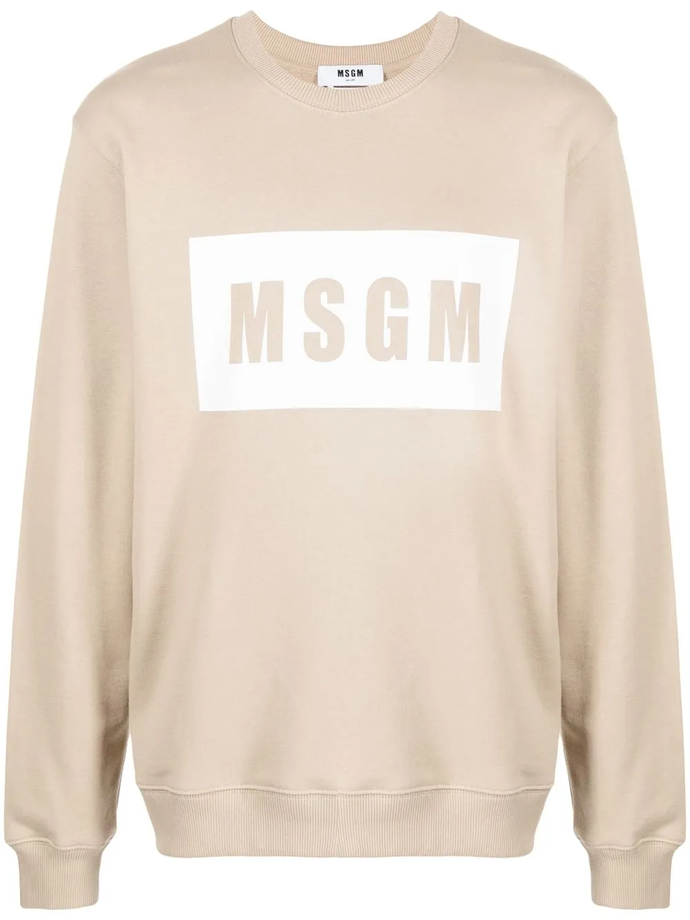 

MSGM suéter con logo estampado - Marrón