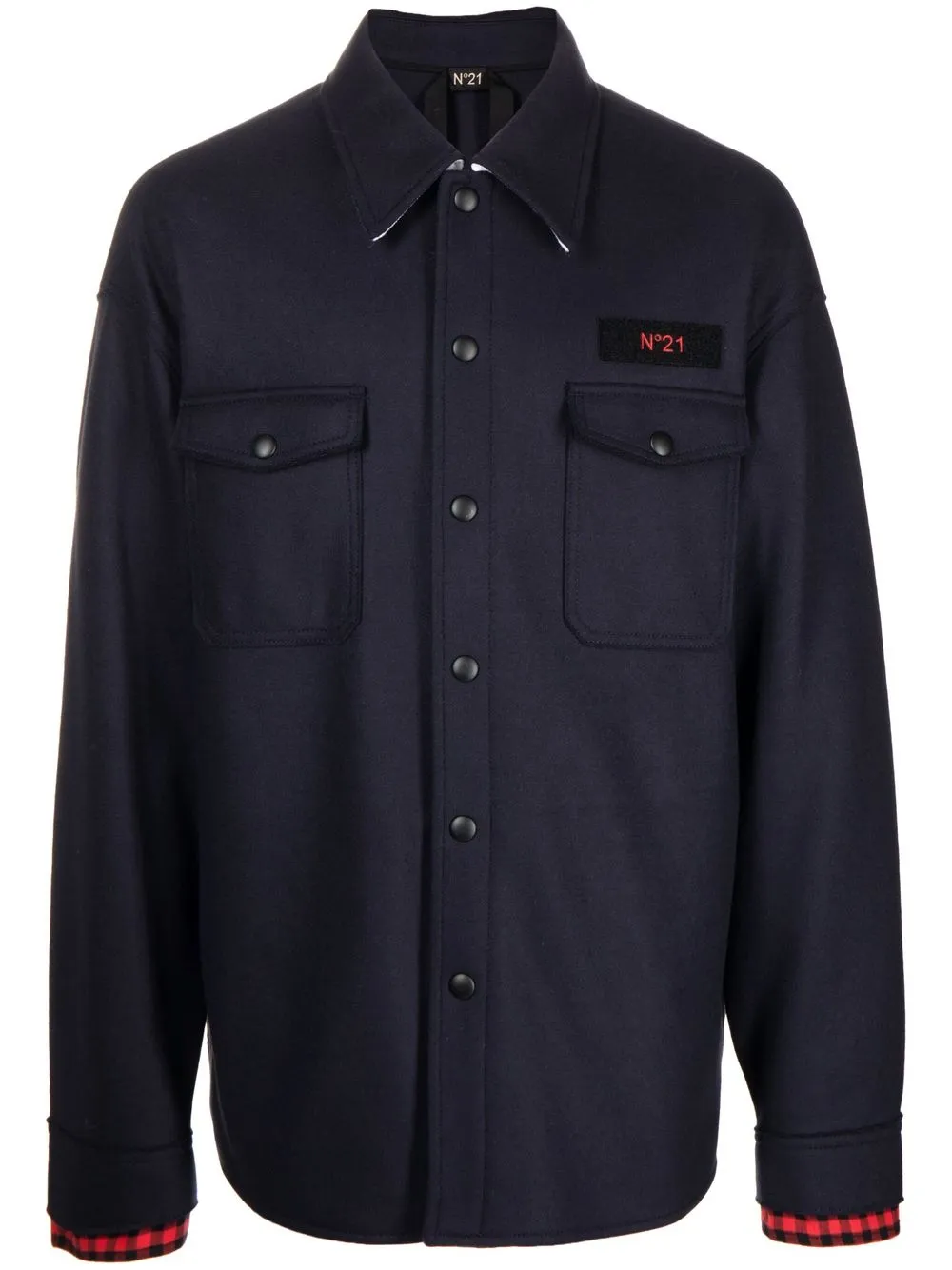 

Nº21 virgin-wool shirt jacket - Blue