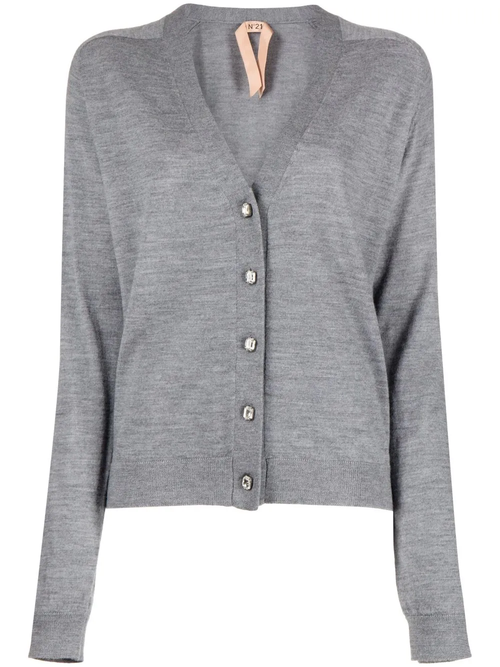 

Nº21 V-neck virgin-wool cardigan - Grey