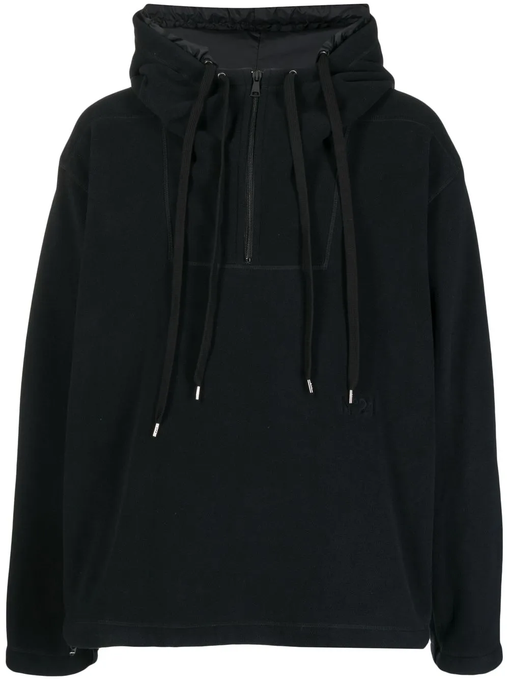 

Nº21 oversized drawstring hoodie - Black