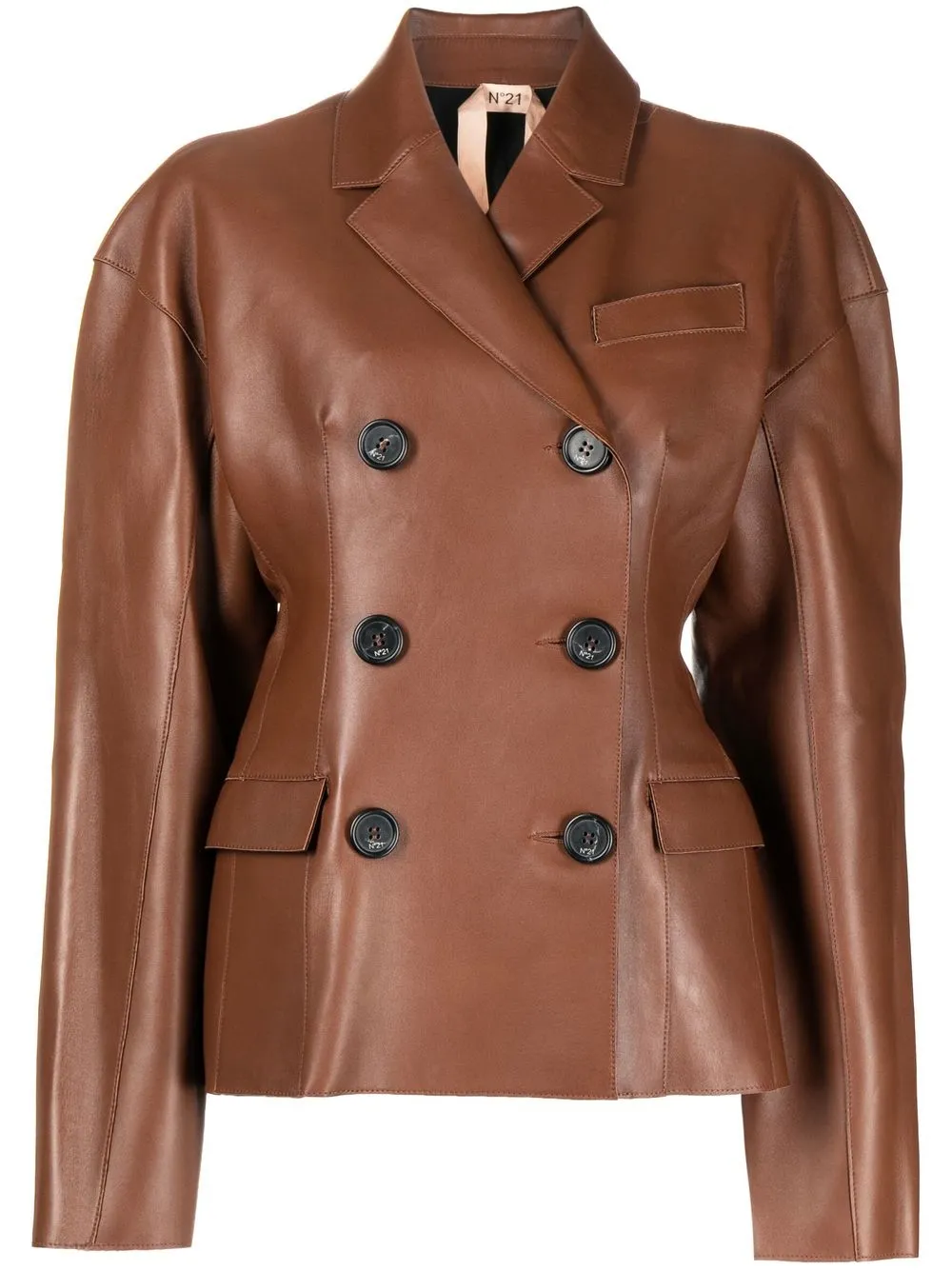 

Nº21 double-breasted cinched-waist blazer - Brown