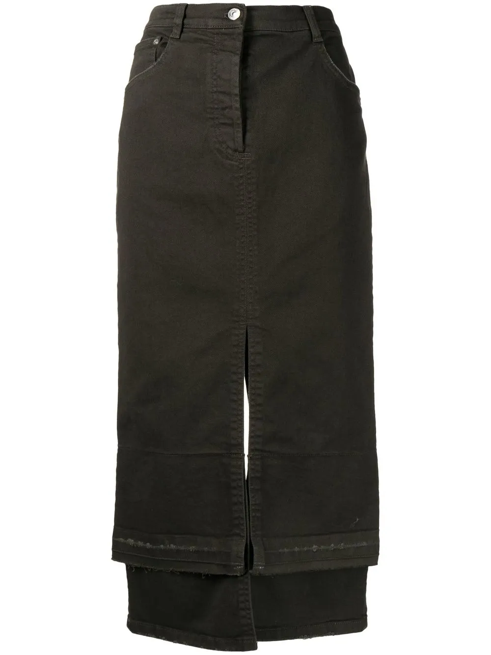 

Nº21 denim mid-length skirt - Black