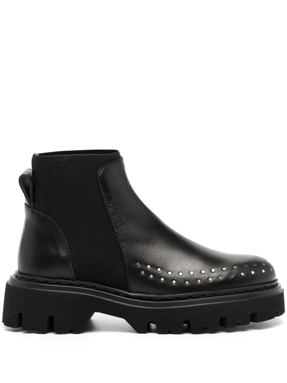 

Nº21 stud-embellished leather ankle boots - Black