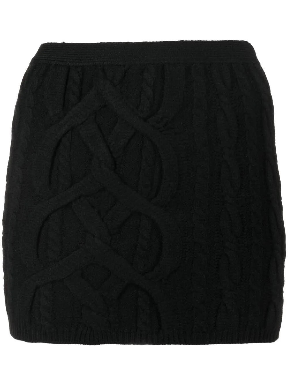 

Nº21 cable-knit mini skirt - Black