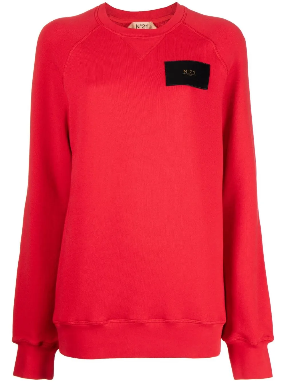 

Nº21 logo-patch crew-neck sweatshirt - Red