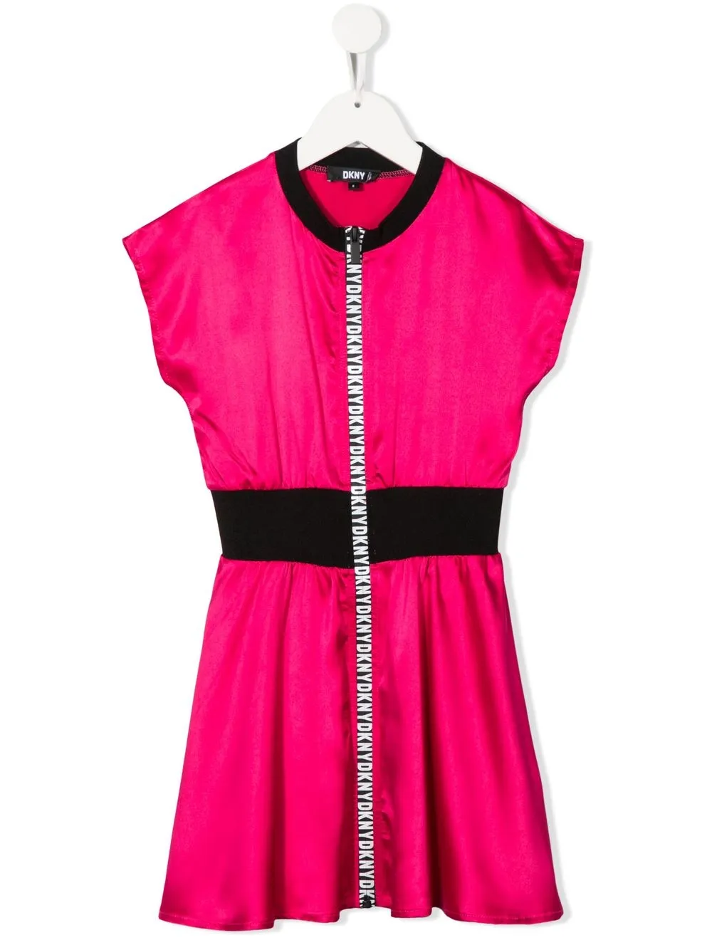 

Dkny Kids logo-stripe T-shirt dress - Pink