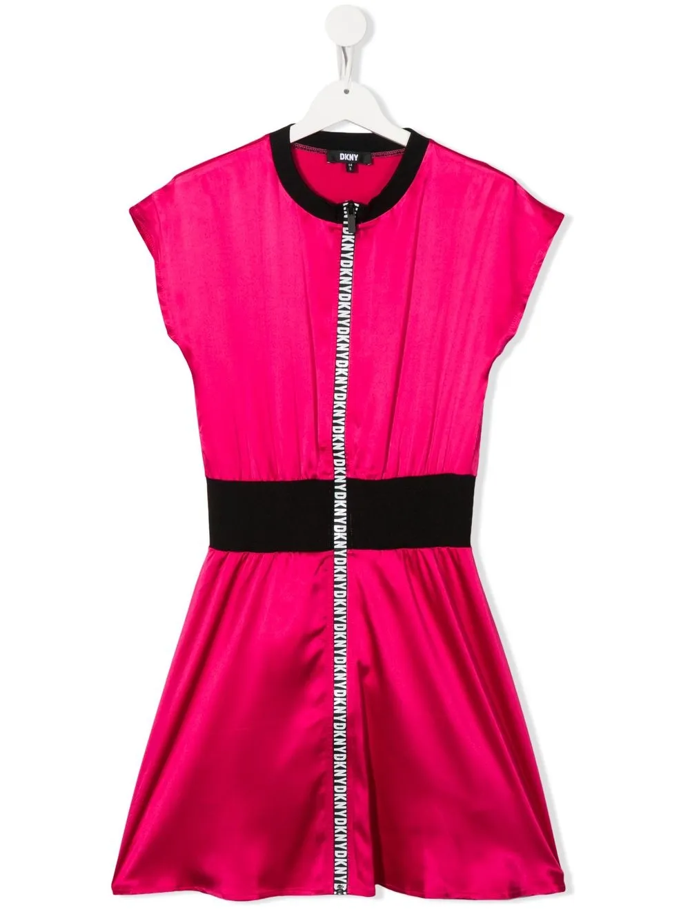 

Dkny Kids TEEN logo-stripe T-shirt dress - Pink