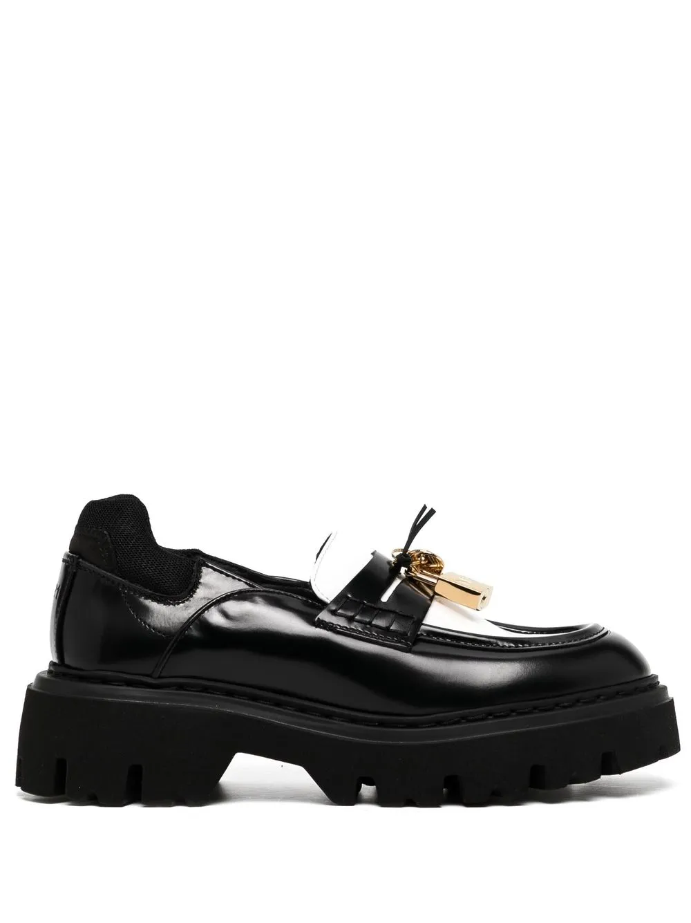 

Nº21 padlock-embellished leather loafers - Black