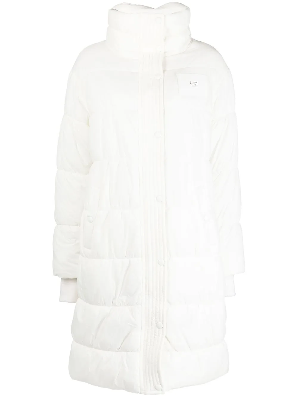 

Nº21 long padded puffer jacket - White