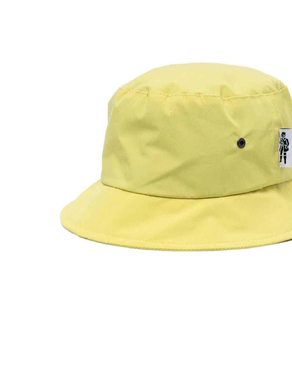 Shop Mackintosh Logo-patch Bucket Hat In Yellow