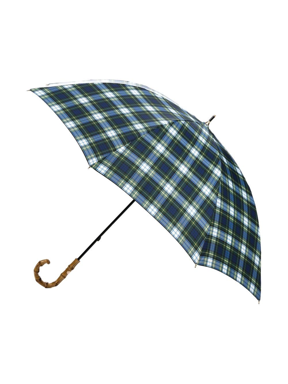 Shop Mackintosh Heriot Whangee Handle Umbrella In Blue