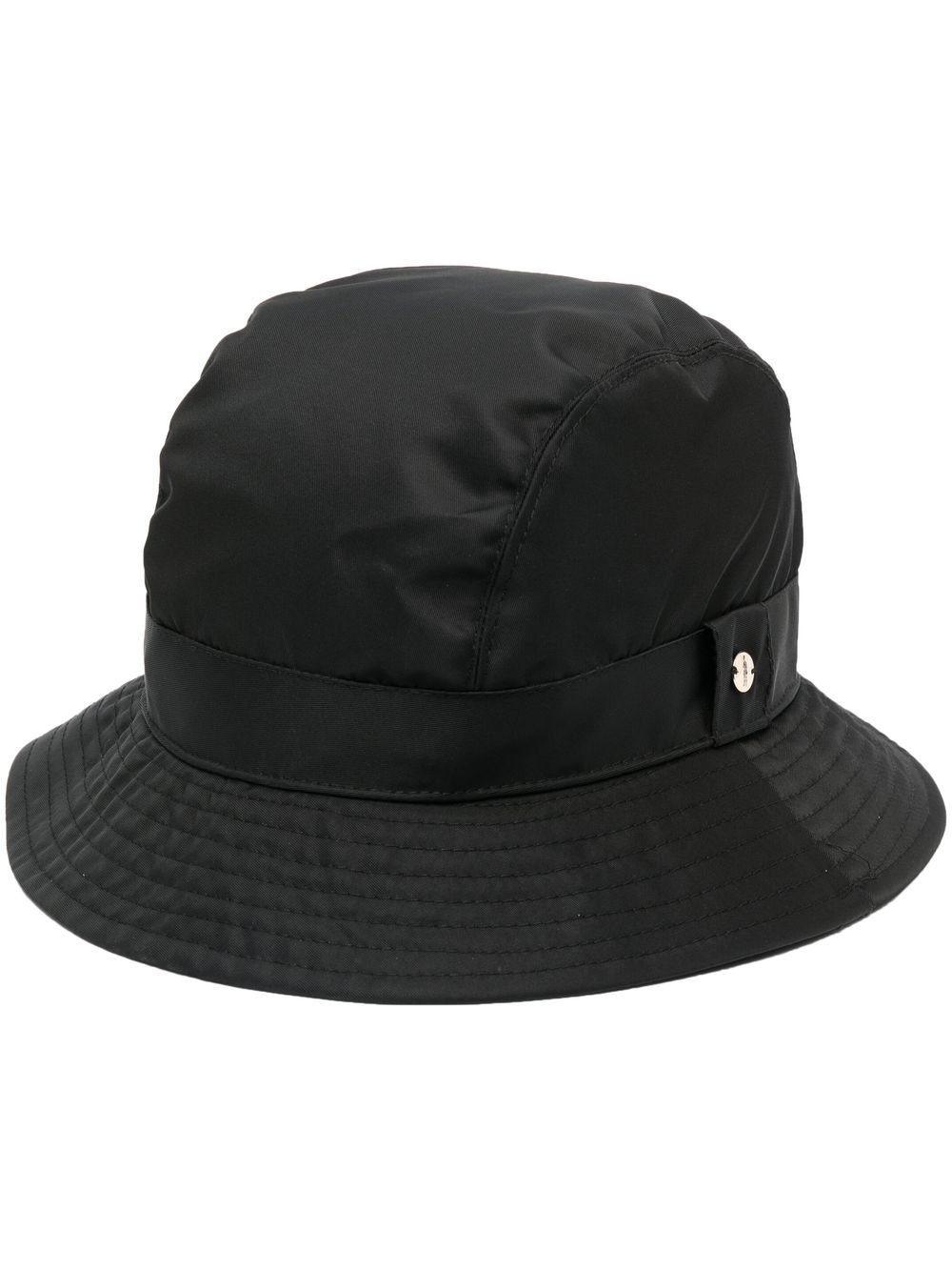 Mackintosh Logo-plaque Bucket Hat In Black