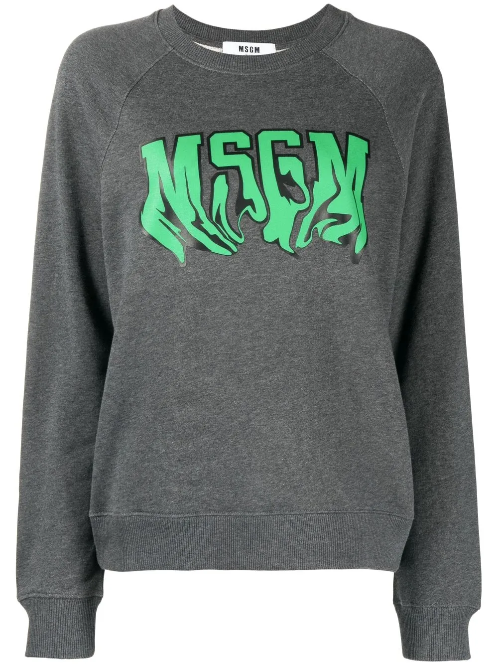 

MSGM sudadera con logo estampado - Gris