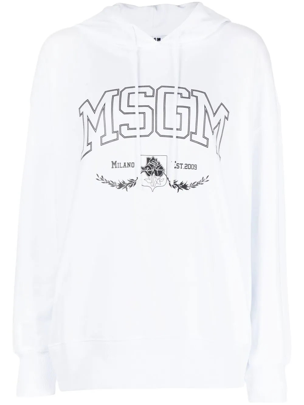 

MSGM hoodie con logo estampado - Blanco