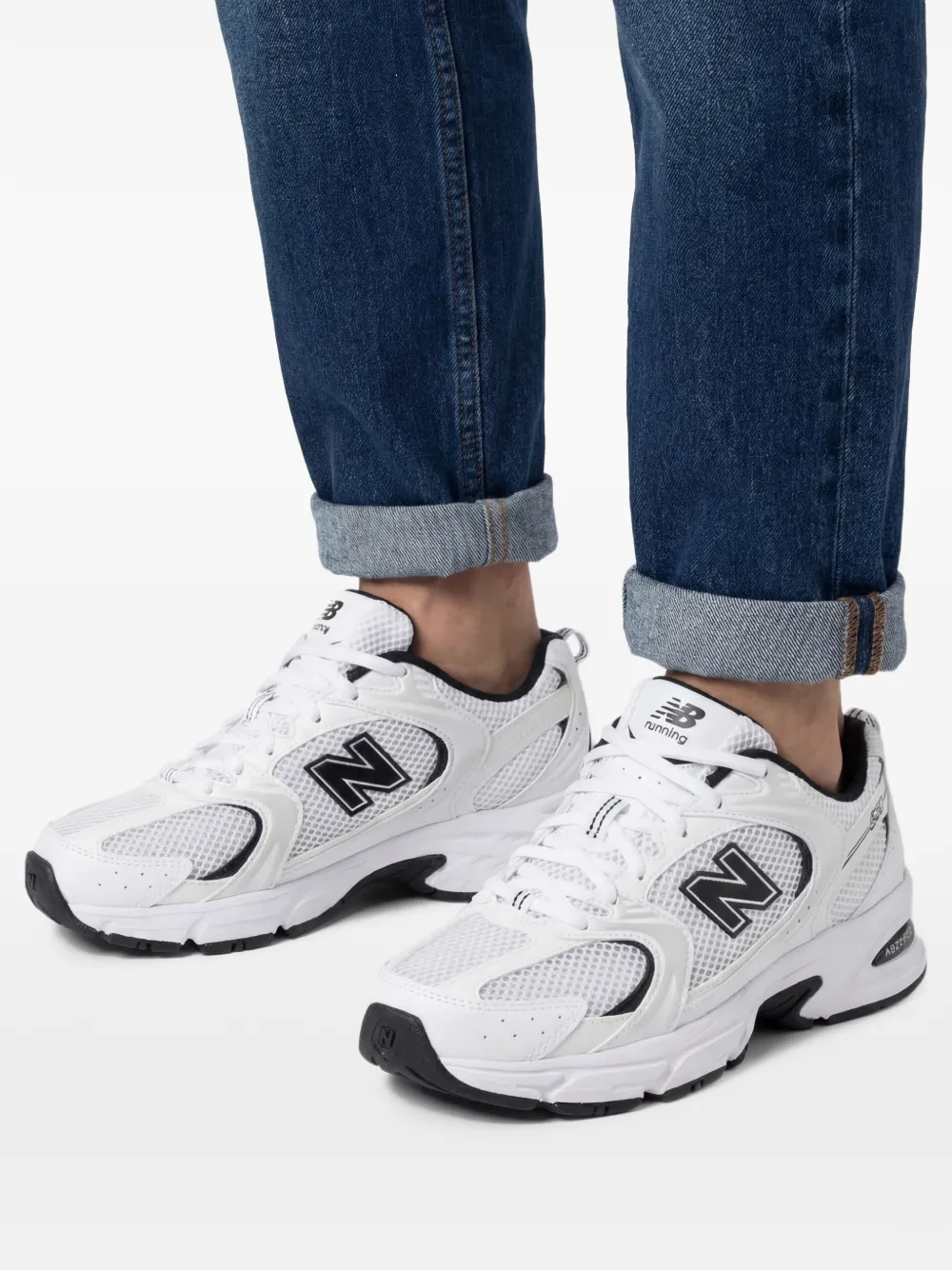  New Balance Sneakers Mit Logo Patch   Weiß 