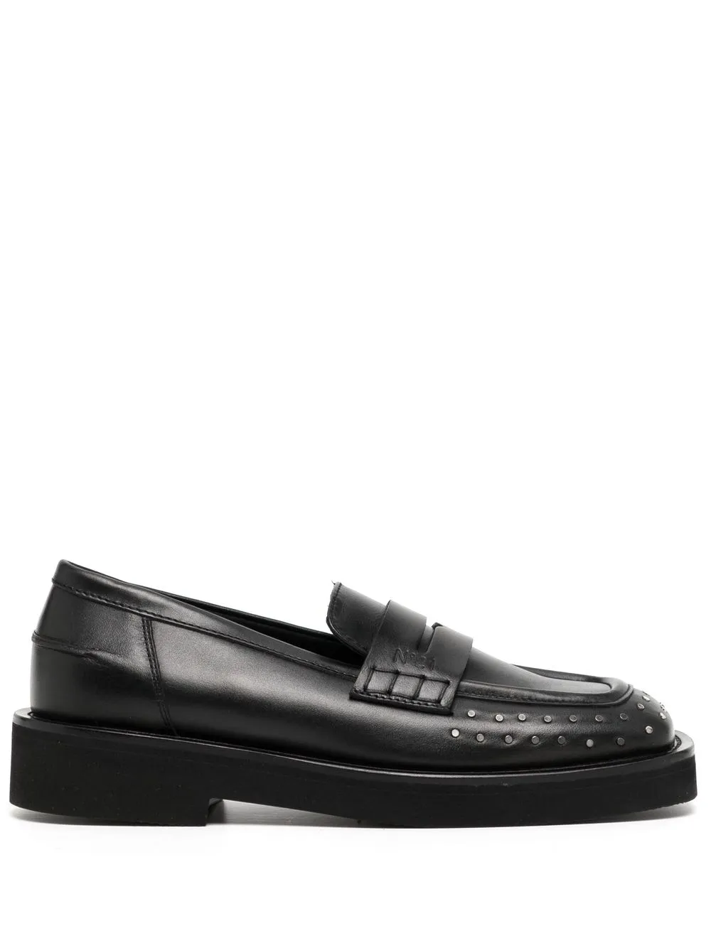 

Nº21 studded square-toe loafers - Black