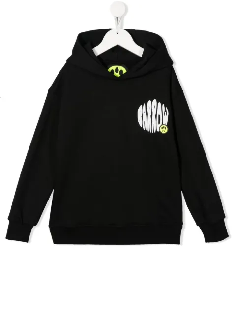Barrow kids logo-print cotton hoodie