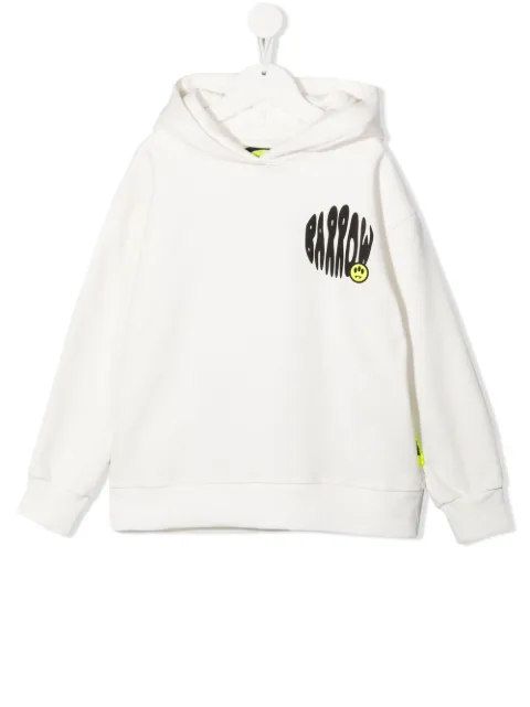 Barrow kids logo-print cotton hoodie