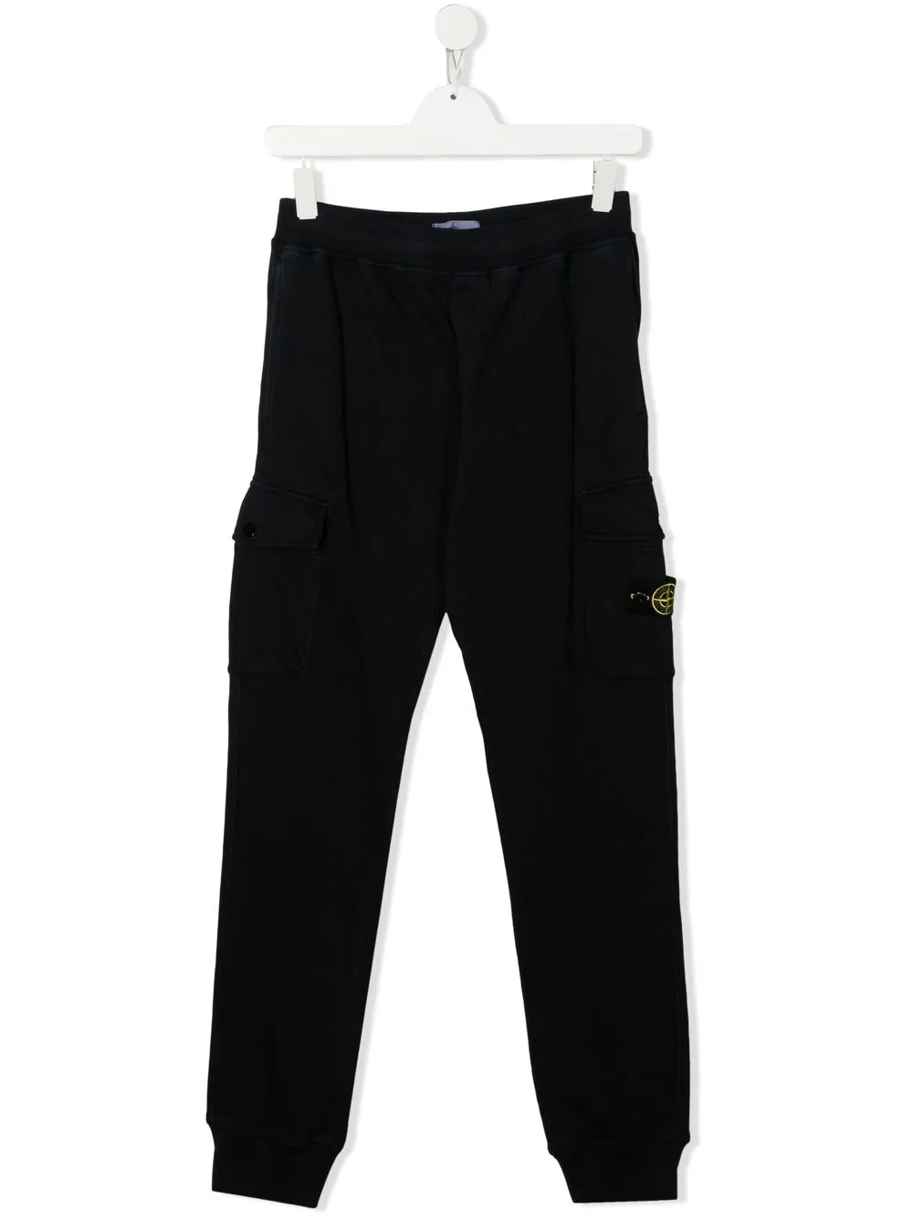 

Stone Island Junior pantalones con parche del logo - Negro