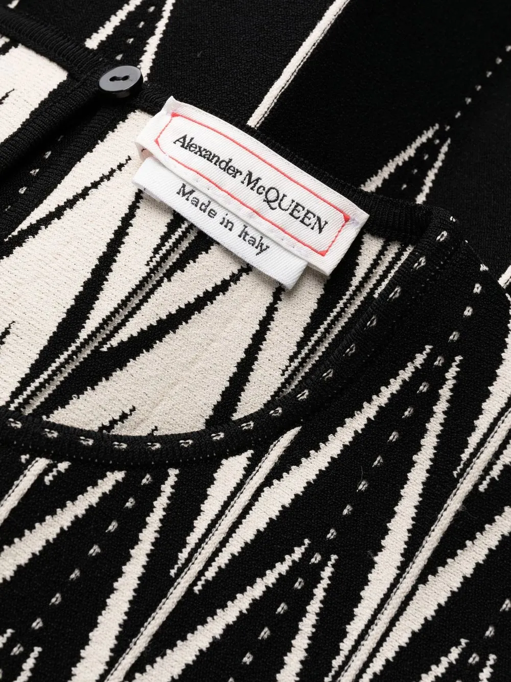 Alexander McQueen Intarsia jurk Zwart