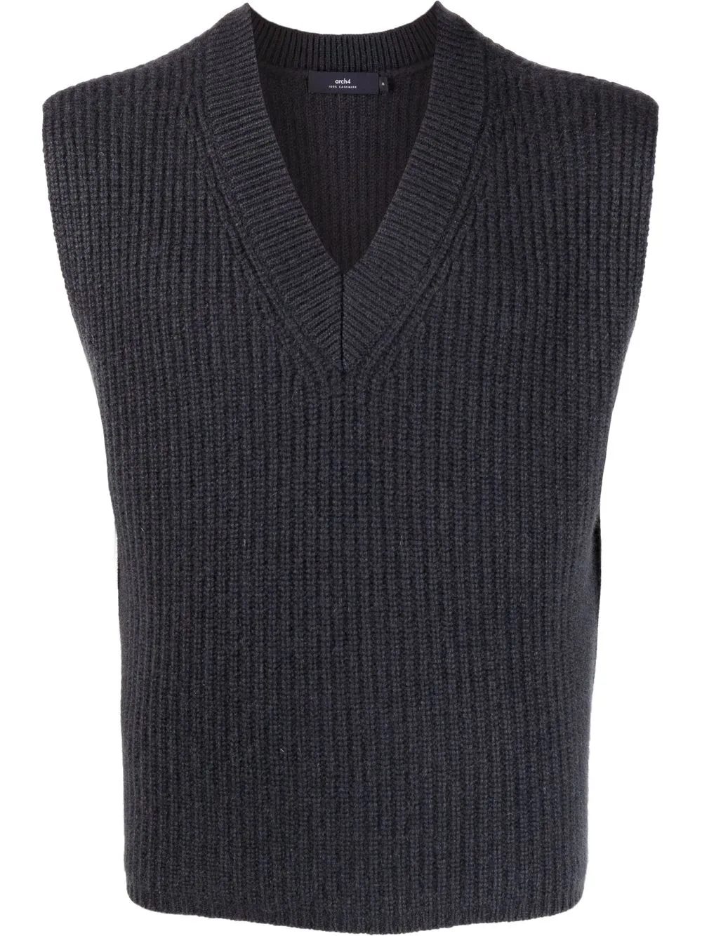 

arch4 ribbed-knit V-neck vest - Grey