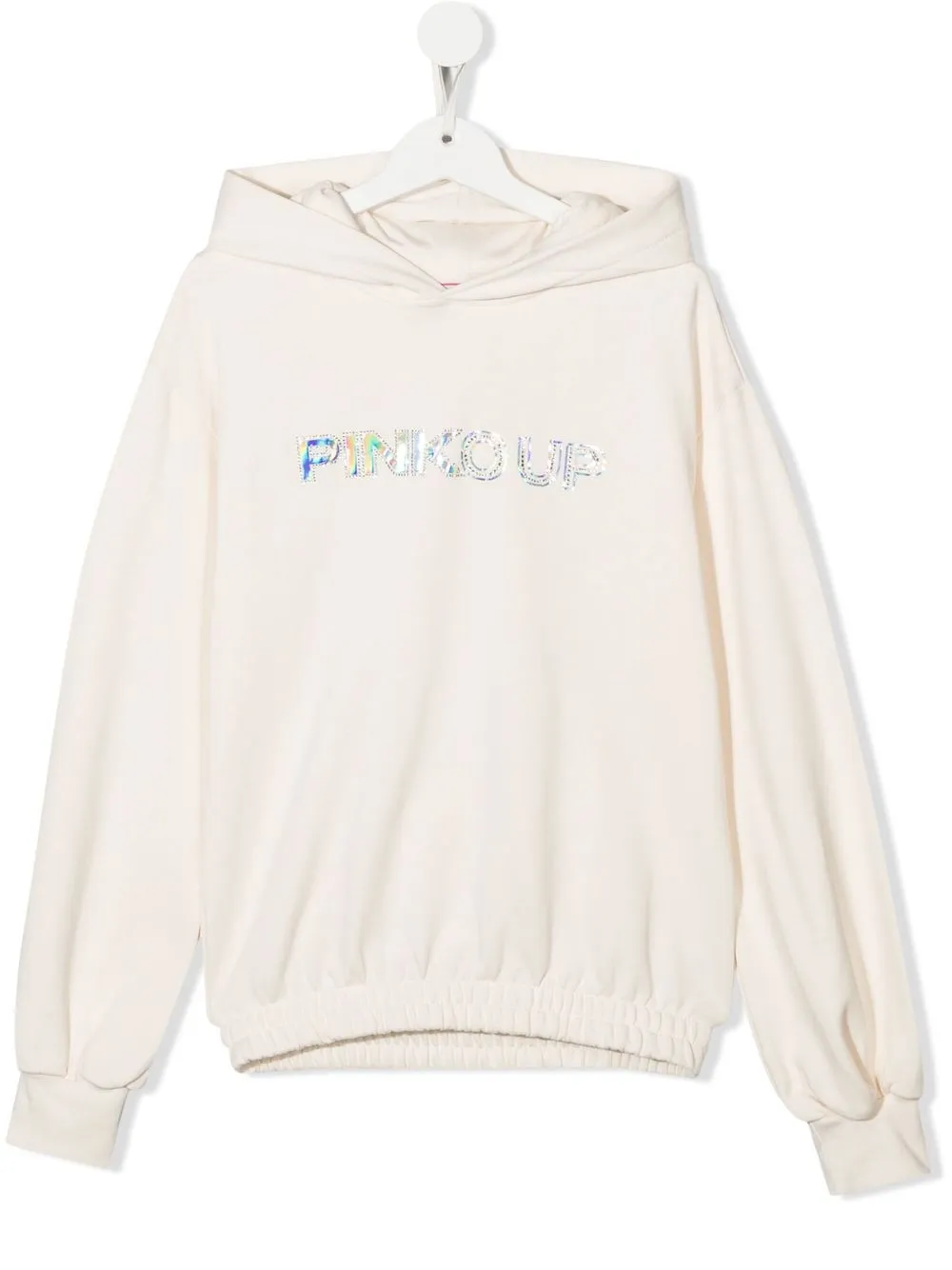 

Pinko Kids TEEN gem-logo pullover hoodie - Neutrals