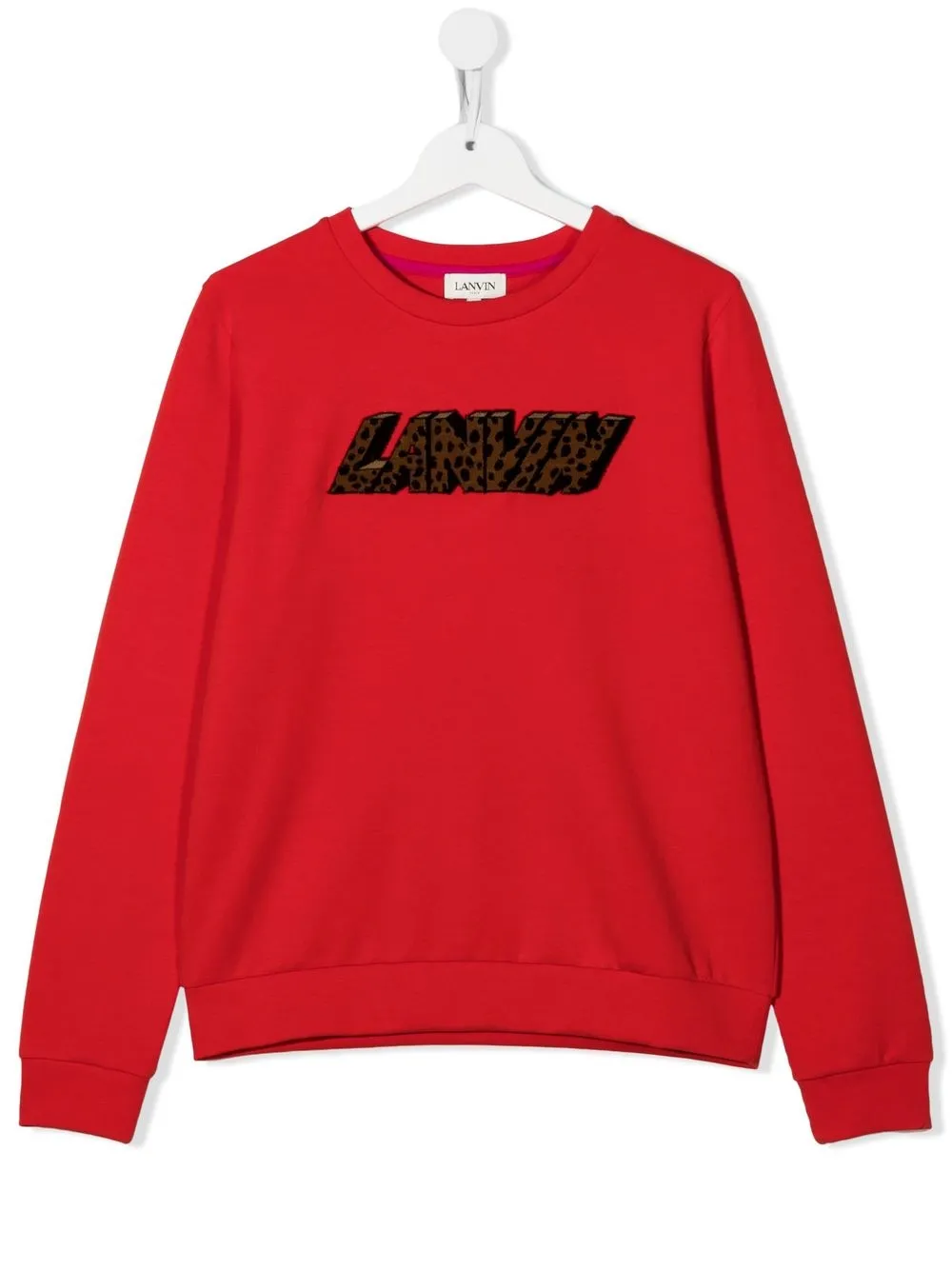 

Lanvin Enfant sudadera con logo bordado - Rojo