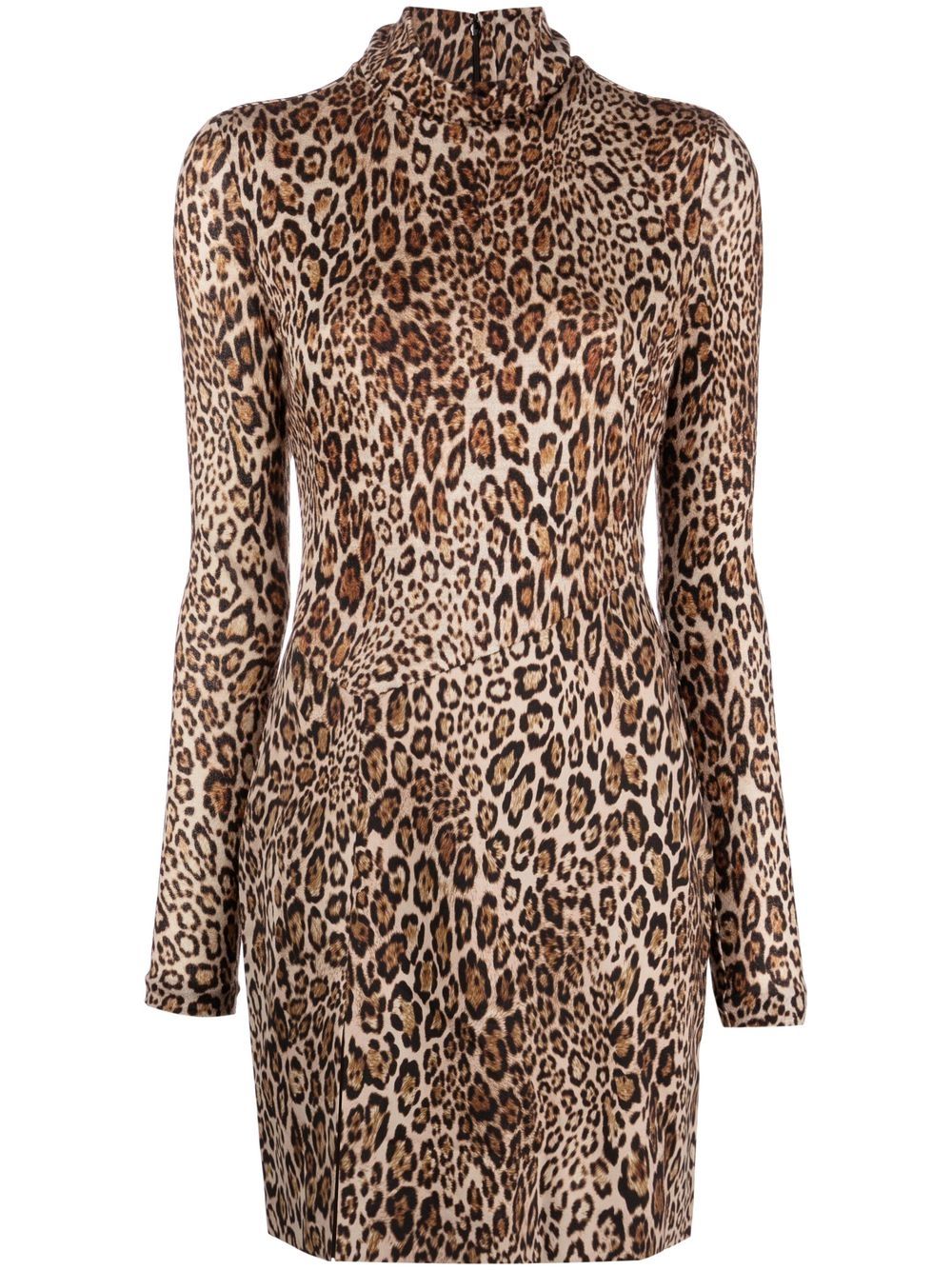 

ETRO vestido midi con estampado de leopardo - Marrón