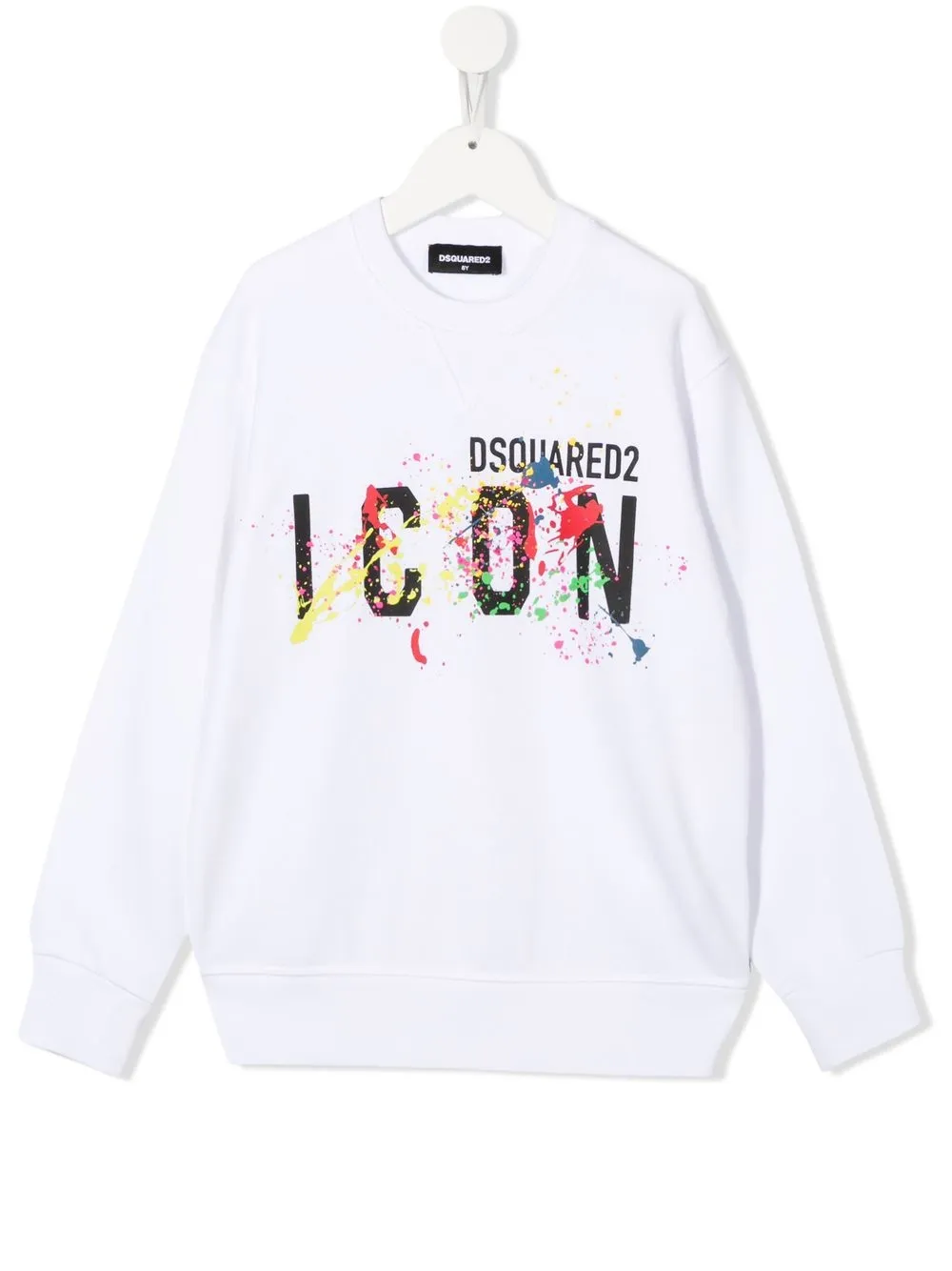 

Dsquared2 Kids Icon paint-splatter sweatshirt - White