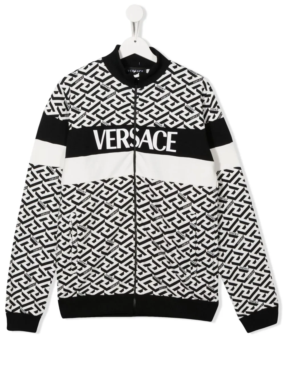 

Versace Kids chamarra con estampado La Greca - Negro