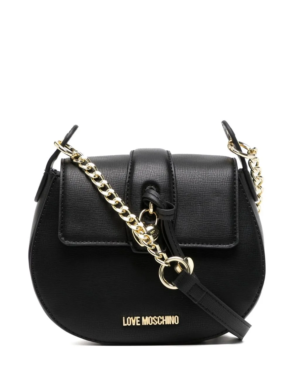 

Love Moschino logo-plaque detail crossbody bag - Black