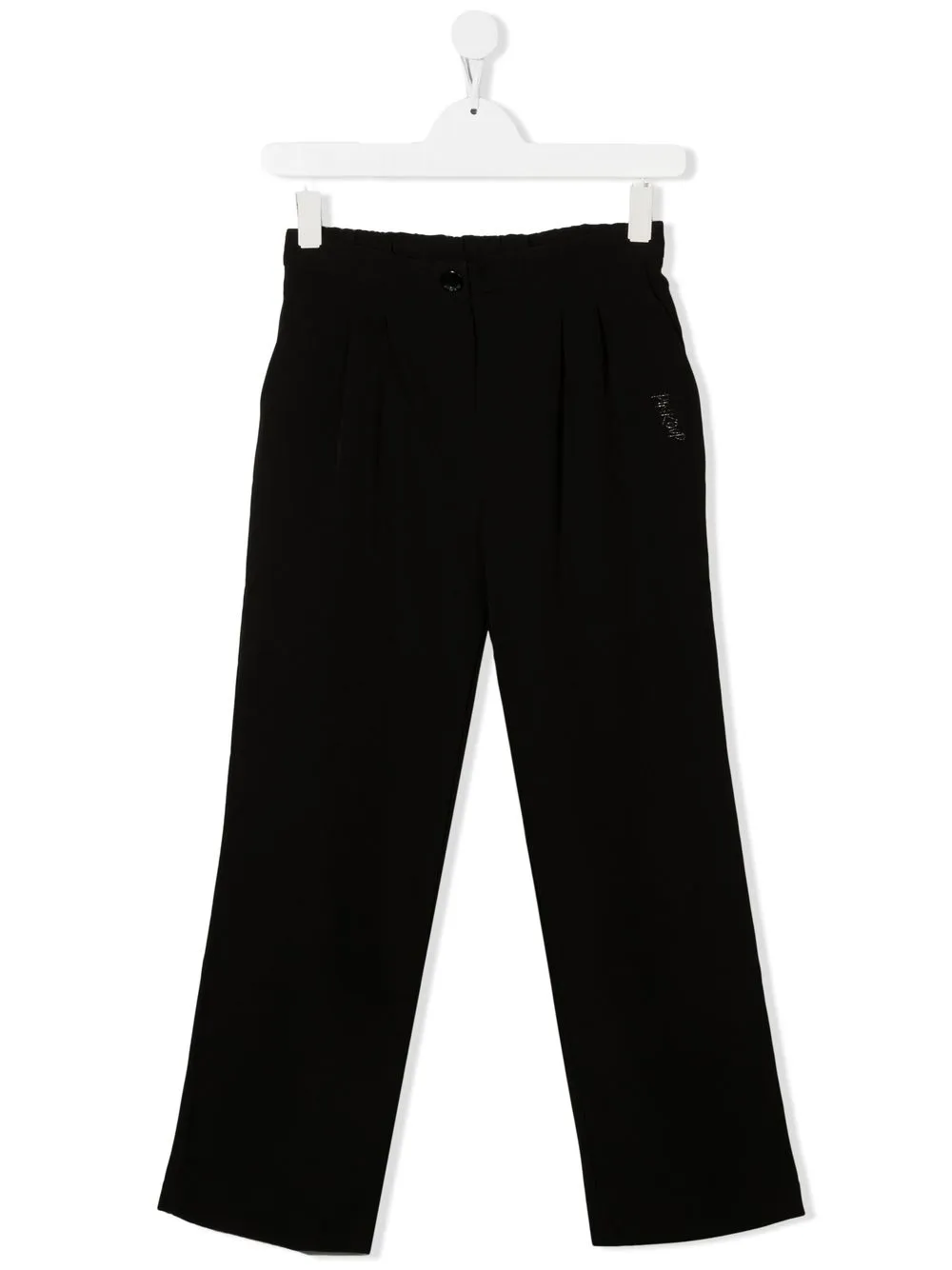 

Pinko Kids pantalones con logo bordado - Negro