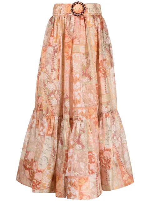 Kaleidoscope midi skirt